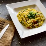 Risotto ze szpinakiem i suszonymi pomidorami