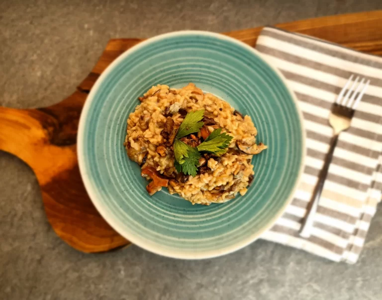 Risotto z grzybami leśnymi i gorgonzolą