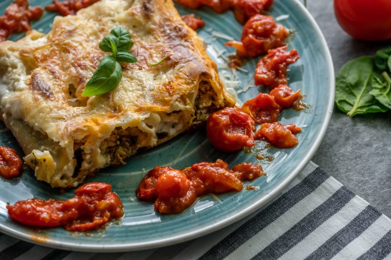 Canneloni z Boczniakami i Szpinakiem